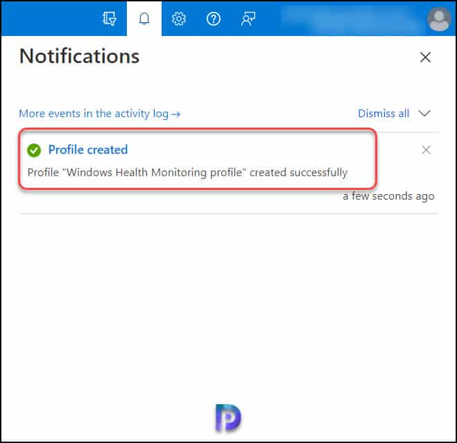 Windows Health Monitoring Profile Notifications